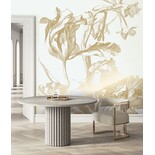 KEK Amsterdam Gold Engraved floral wallpaper off-white MW-122 200x280cm KEK Amsterdam Gold Engraved floral wallpaper off-white MW-122 200x280cm