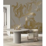 KEK Amsterdam Goud Engraved bloemen behang grijs MW-129 300x280cm