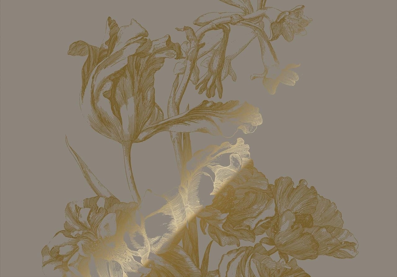 KEK Amsterdam Gold Engraved floral wallpaper gray MW-130 400x280cm KEK Amsterdam Gold Engraved floral wallpaper gray MW-130 400x280cm