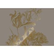 KEK Amsterdam Papel pintado floral grabado dorado gris MW-130 400x280cm