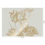 KEK Amsterdam Guldgraveret blomstertapet sand MW-127 400x280cm KEK Amsterdam Guldgraveret blomstertapet sand MW-127 400x280cm