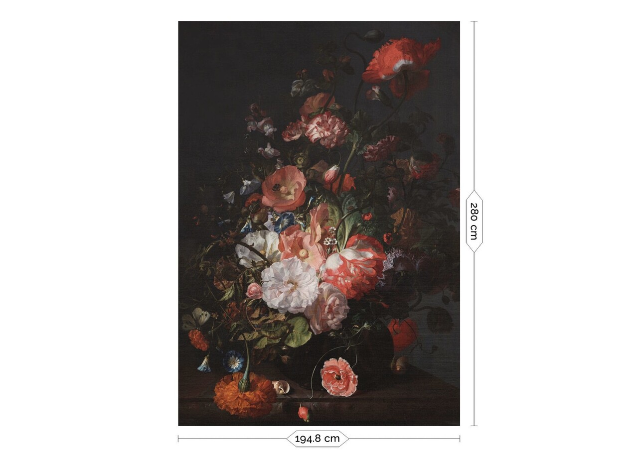 KEK Amsterdam Guldåldersblommor tapet WP-788 - 194,8x280cm KEK Amsterdam Guldåldersblommor tapet WP-788 - 194,8x280cm