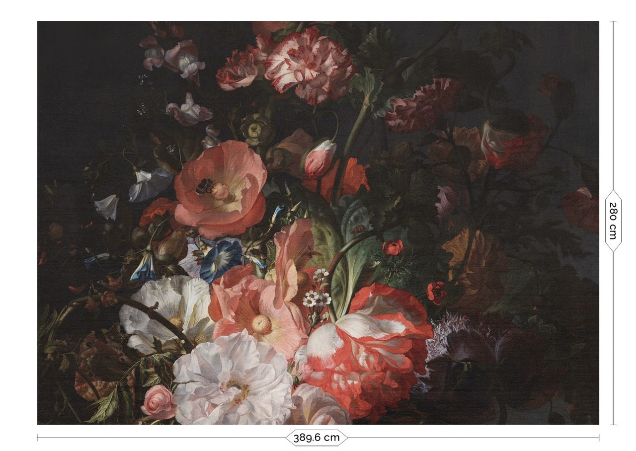 KEK Amsterdam Carta da parati con fiori dell'età dell'oro WP-790 - 389,6x280 cm