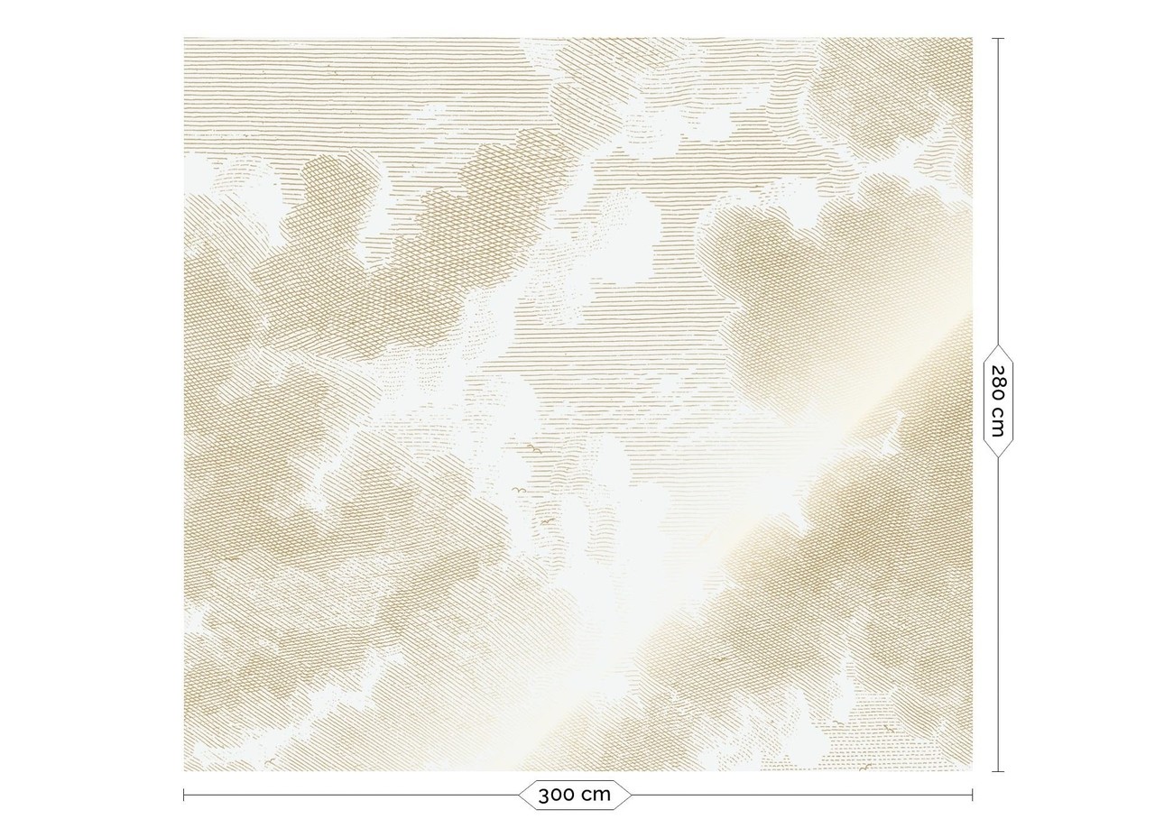 KEK Amsterdam Gullgravert skyer tapet MW-176 - 200x280cm KEK Amsterdam Gullgravert skyer tapet MW-176 - 200x280cm