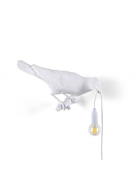 Seletti Lampada per uccelli dall'aspetto bianco da esterno - 14721 Seletti Lampada per uccelli dall'aspetto bianco da esterno - 14721