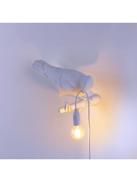 Seletti Lampada per uccelli dall'aspetto bianco da esterno - 14721 Seletti Lampada per uccelli dall'aspetto bianco da esterno - 14721