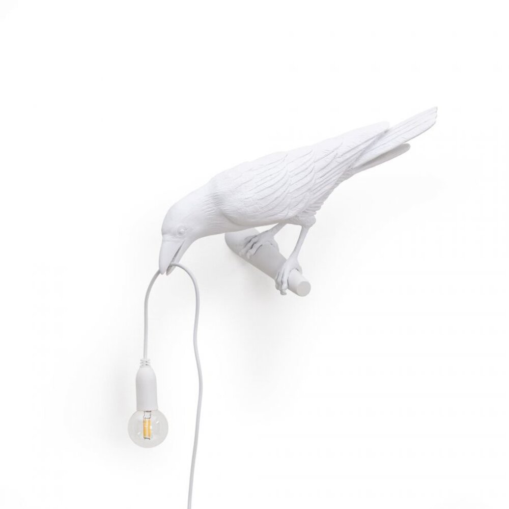 Seletti Bird lamp looking left white outdoor - 14724 Seletti Bird lamp looking left white outdoor - 14724