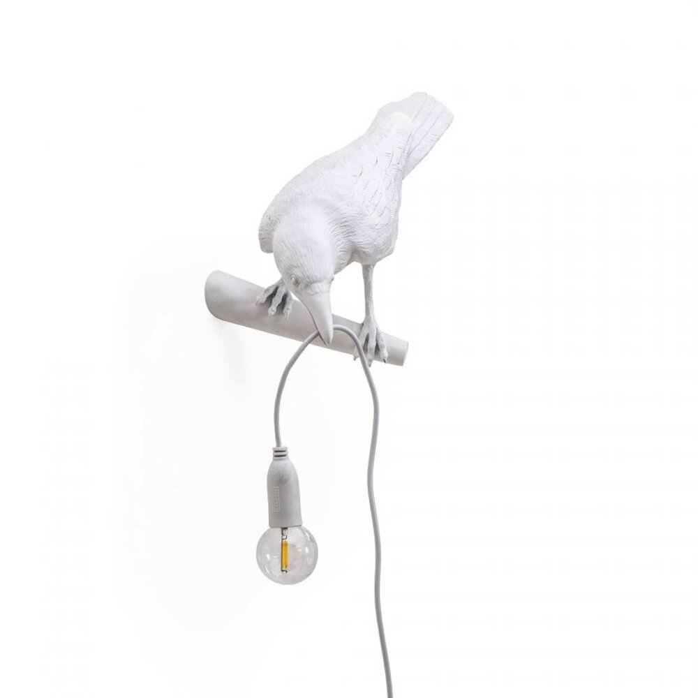 Seletti Bird lamp looking left white outdoor - 14724 Seletti Bird lamp looking left white outdoor - 14724
