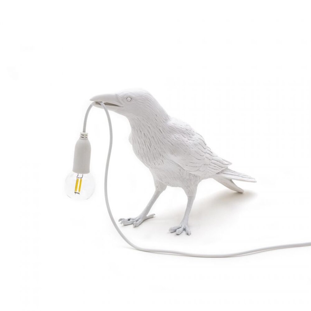 Seletti Bird lamp waiting white outdoor - 14722
