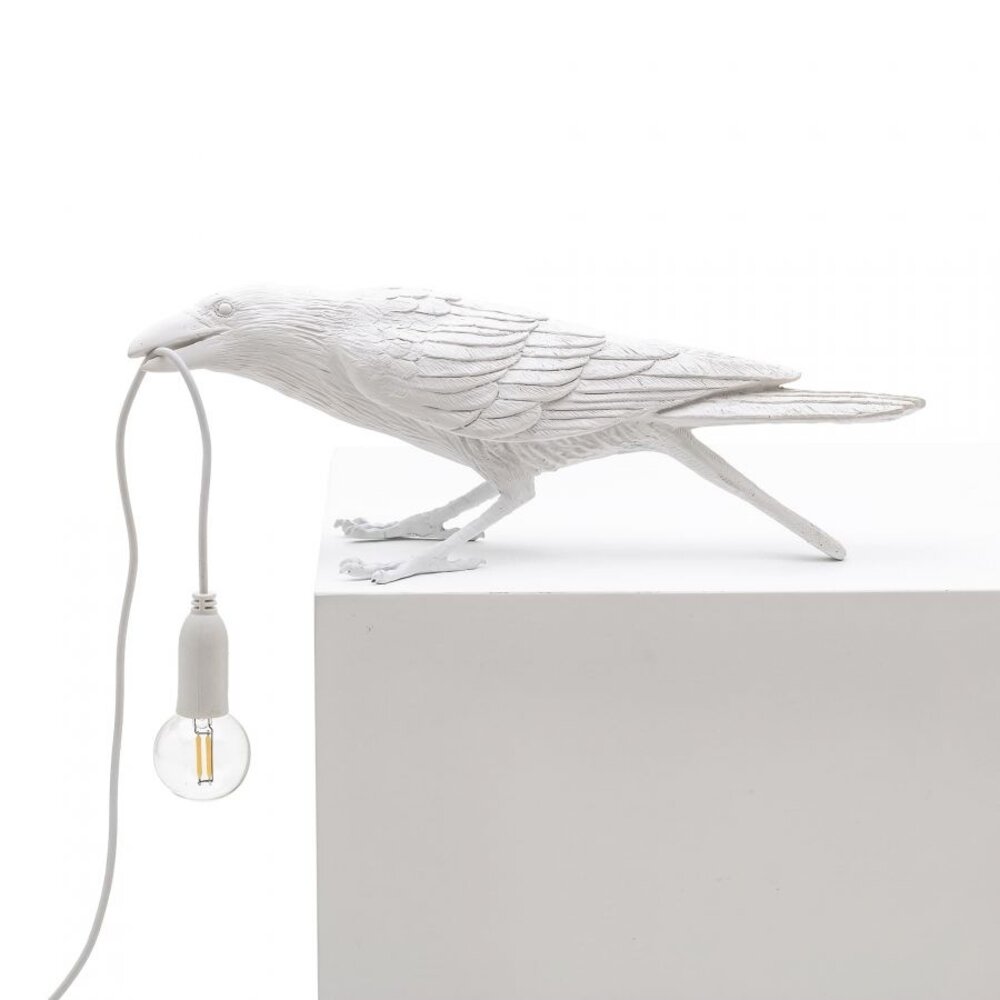Seletti Lampe oiseau jouant blanc extérieur - 14723