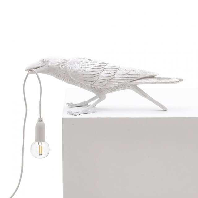 Seletti Lampe oiseau jouant blanc extérieur - 14723