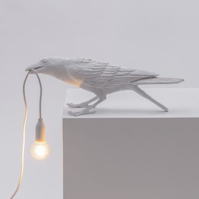 Seletti Fuglelampe som leker hvit utendørs - 14723