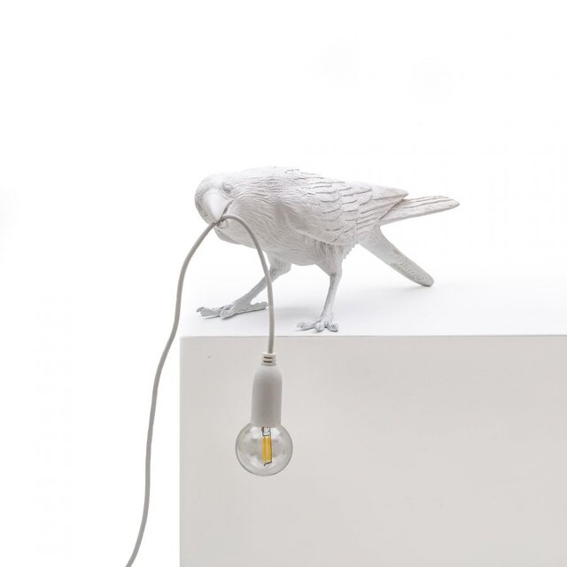 Seletti Fuglelampe som leker hvit utendørs - 14723