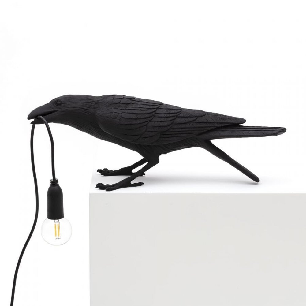 Seletti Lampe oiseau jouant extérieur noir - 14726 Seletti Lampe oiseau jouant extérieur noir - 14726