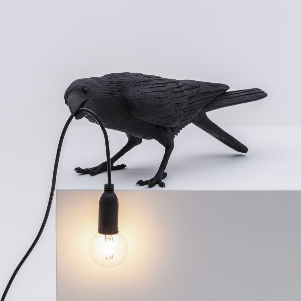 Seletti Bird lamp playing black outdoor - 14726