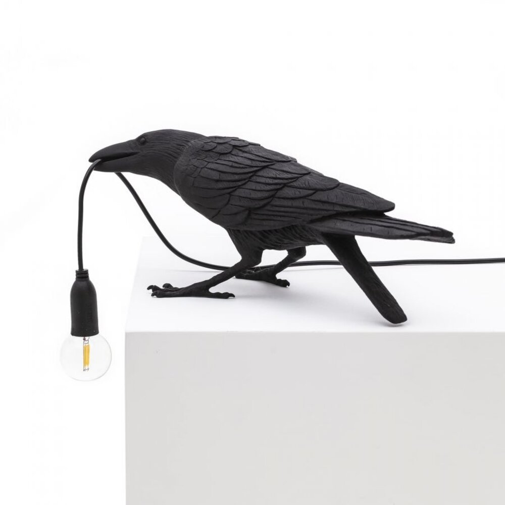 Seletti Bird lamp playing black outdoor - 14726