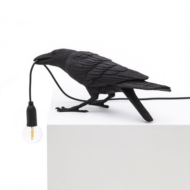 Seletti Bird lamp playing black outdoor - 14726