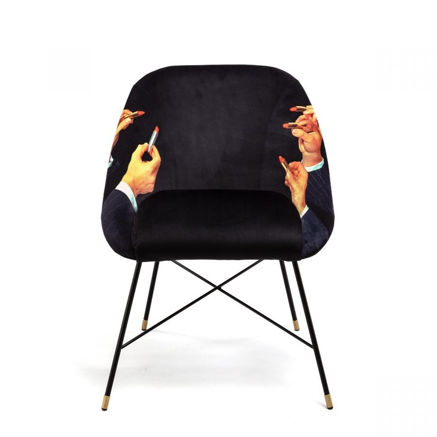 Seletti Black Lipsticks Padded Chair - 16046
