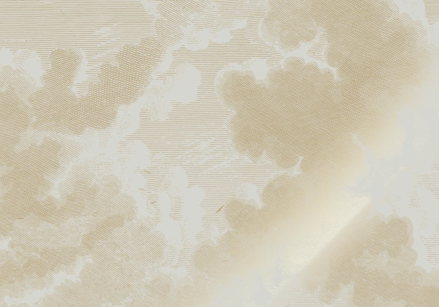 KEK Amsterdam Papier peint sable nuages gravé or MW-179 - 200x280cm