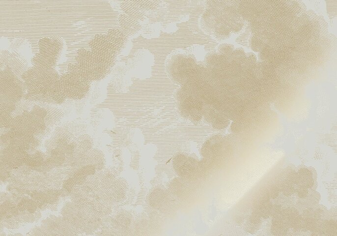 KEK Amsterdam Guldgraverad moln sand tapet MW-180 - 300x280cm