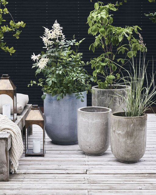 House Doctor Set di vasi per fiori Pho grigio