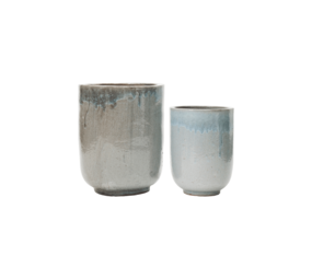 House Doctor Set di vasi per fiori Pho grigio