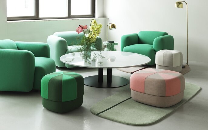 Normann Copenhagen Cirkus fotpall duo liten grön - 605815 Normann Copenhagen Cirkus fotpall duo liten grön - 605815