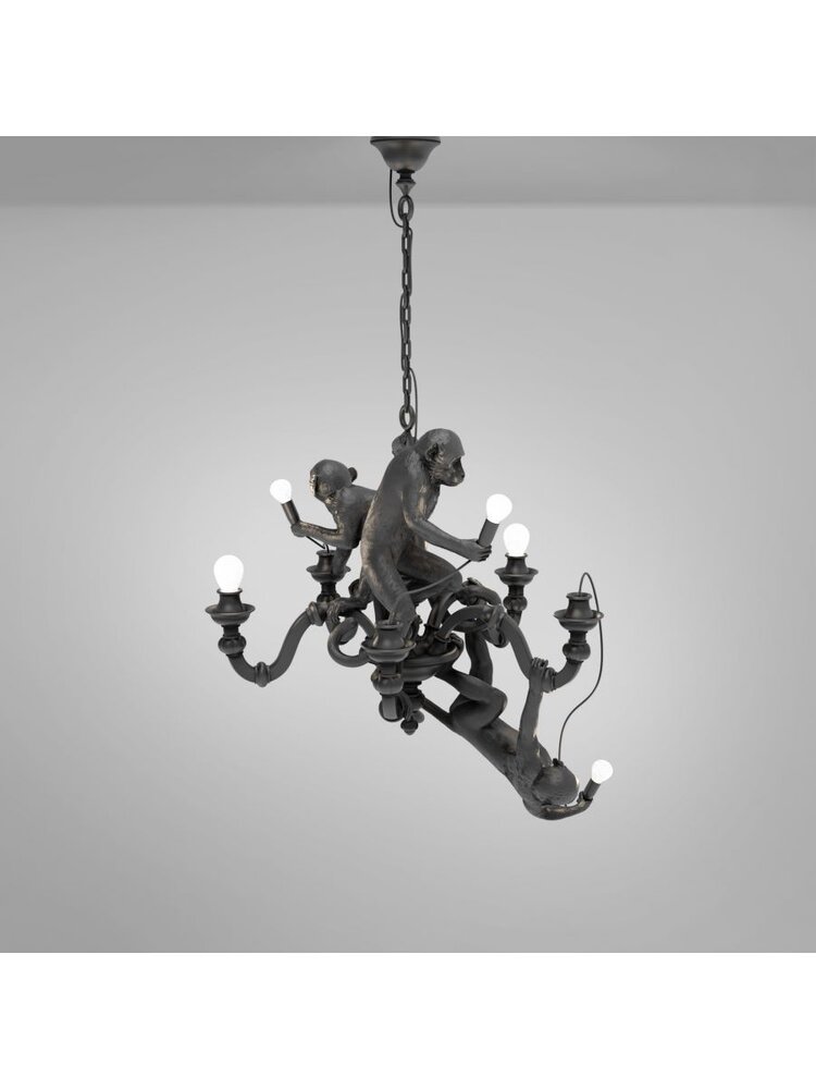 Seletti Lampadario Monkey nero - 14866 Seletti Lampadario Monkey nero - 14866