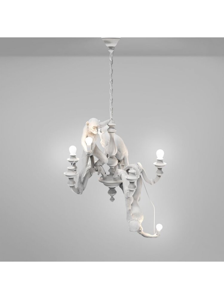 Seletti Lampadario Monkey bianco - 14865 Seletti Lampadario Monkey bianco - 14865