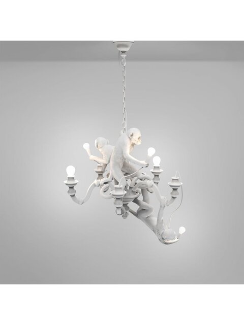 Seletti Lampadario Monkey bianco - 14865 Seletti Lampadario Monkey bianco - 14865
