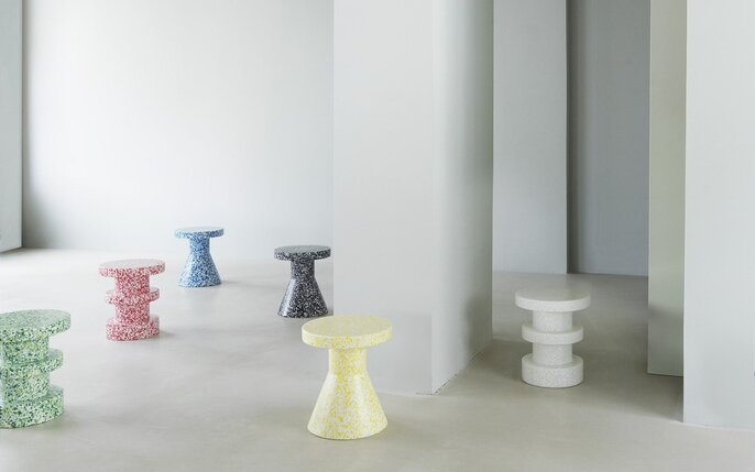 Normann Copenhagen Bit stool cone black/white - 605702