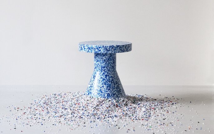 Normann Copenhagen Bit stool cone blue - 605701