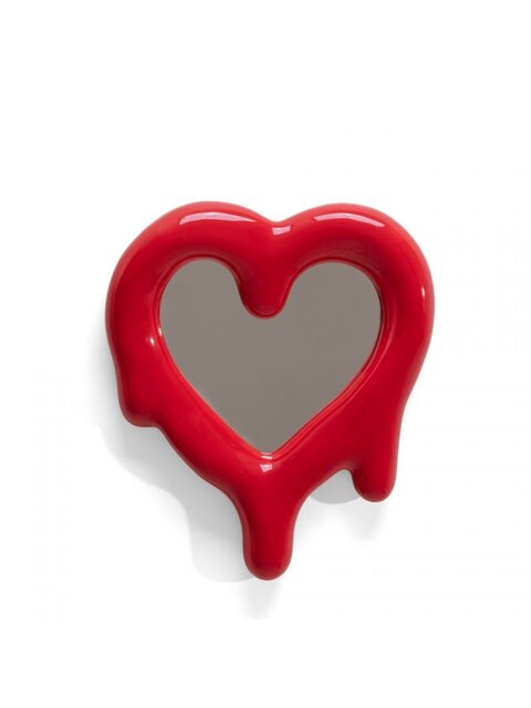 Seletti Cadre photo coeur fondu/miroir rouge - 10058