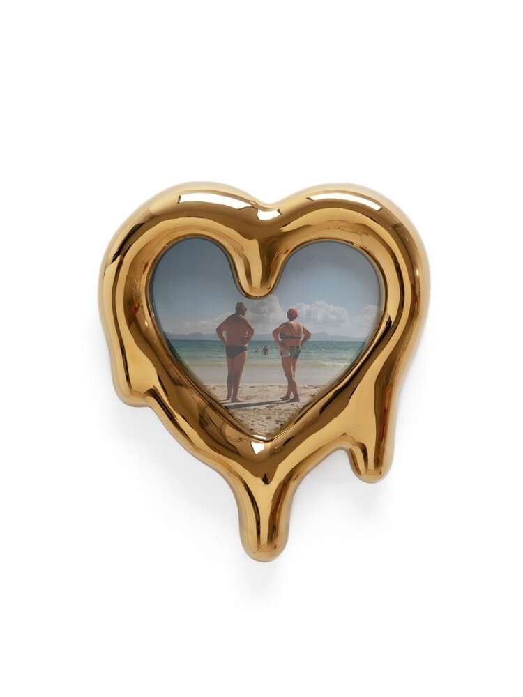 Seletti Melted heart photo frame/mirror gold - 10059