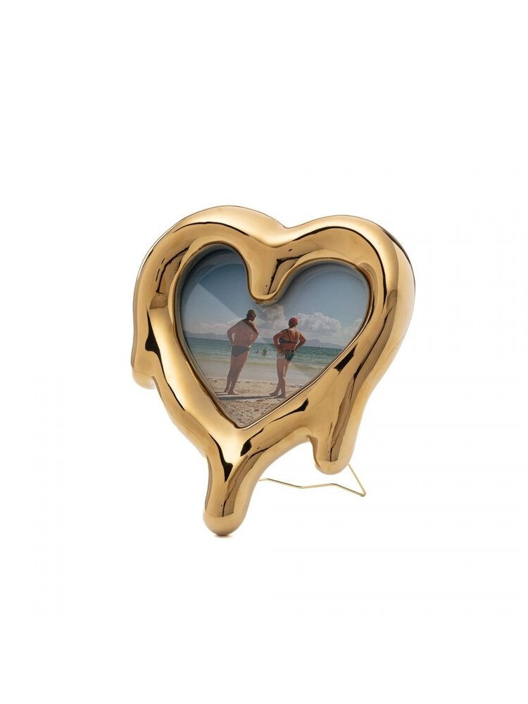 Seletti Melted heart photo frame/mirror gold - 10059