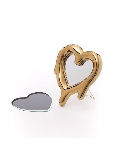Seletti Melted heart photo frame/mirror gold - 10059