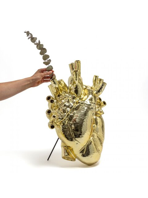 Seletti Kärlek i blom gigantisk vas guld - 09926 Seletti Kärlek i blom gigantisk vas guld - 09926