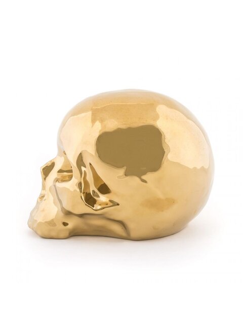 Seletti Memorabilia guld min skalle dekorationsobjekt - 10415_ORO