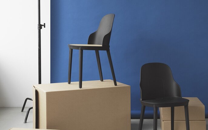 Normann Copenhagen Allez stoel riet zwart - 304045