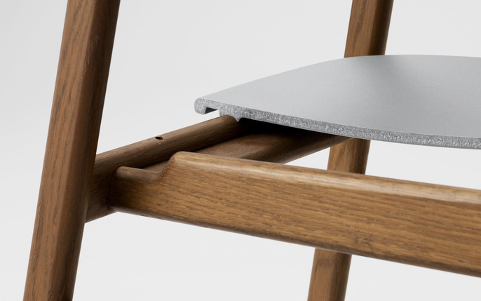 Normann Copenhagen Silla Herit roble ahumado gris - 1401006