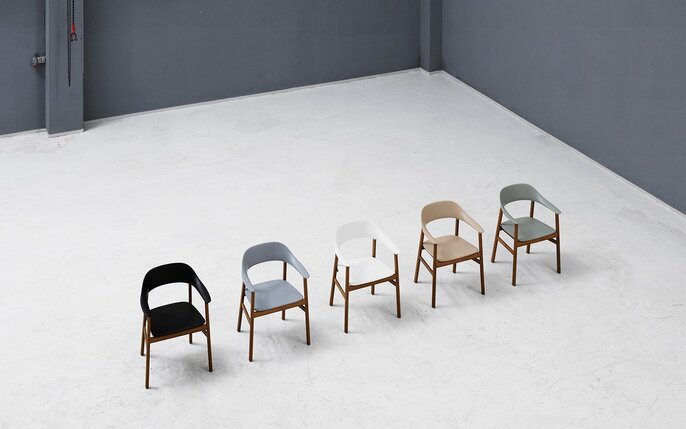 Normann Copenhagen Herit stol eg/læder sort - 1401020
