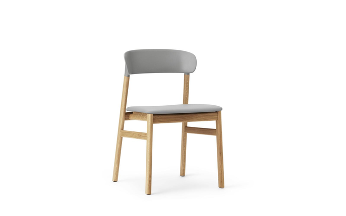 Normann Copenhagen Herit stol ek/läder grå - 1401019