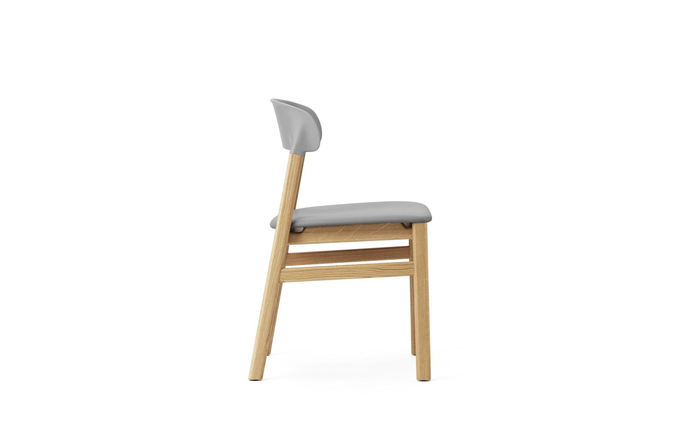 Normann Copenhagen Herit stol ek/läder grå - 1401019