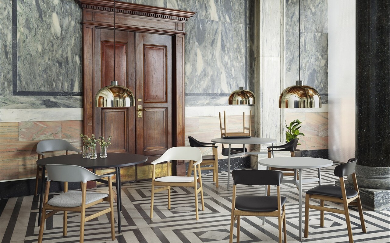 Normann Copenhagen Herit stol ek/lädersand - 1401021