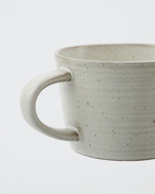 House Doctor Pion cup and saucer grey/white set of 4 pieces - 206260237