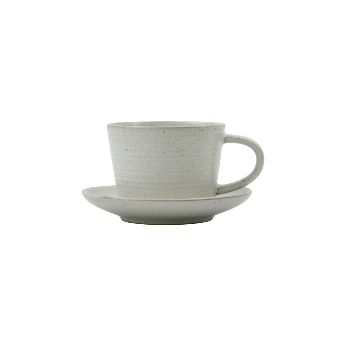 House Doctor Pion tasse et soucoupe gris/blanc set de 4 pièces - 206260237