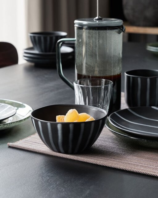 House Doctor Line dishes black/brown set of 6 pieces - 206264002