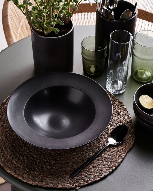 House Doctor Rustic pasta plates dark gray set of 6 pieces - 206261021