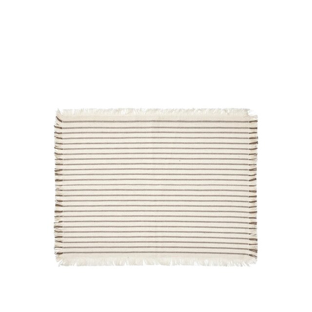 Broste Copenhagen Elouise dækkeservietter off white/grå sæt med 8 dele - 71210323