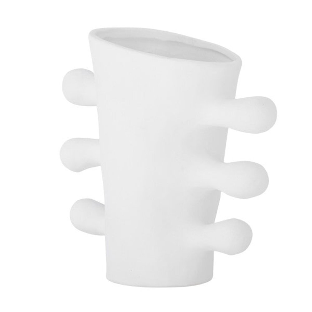Bloomingville Vaso In Ceramica Bianco - Design Danese Per Decorazione Casa